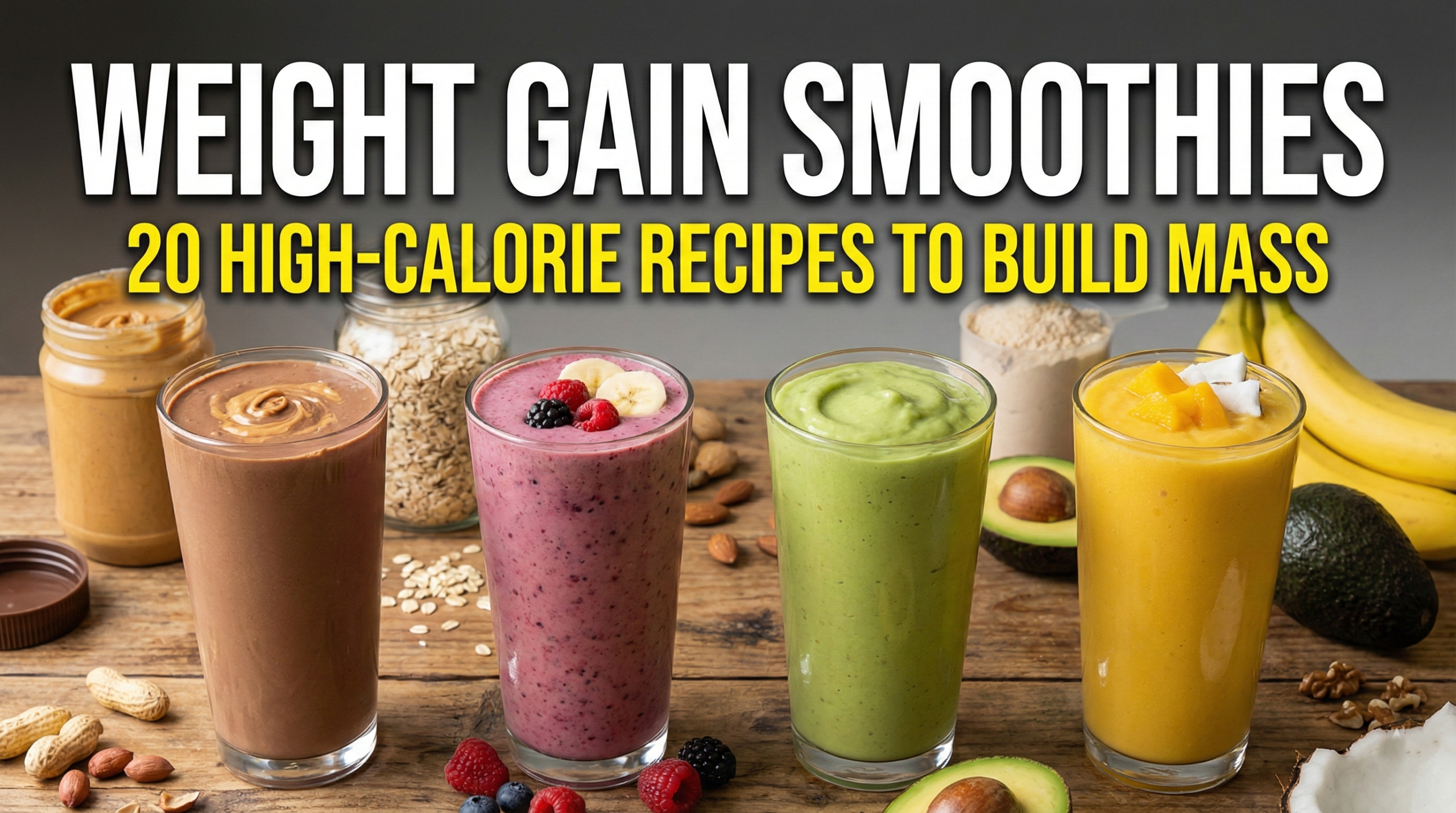 Weight Gain Smoothies: 20 High-Calorie Recipes to Build Mass