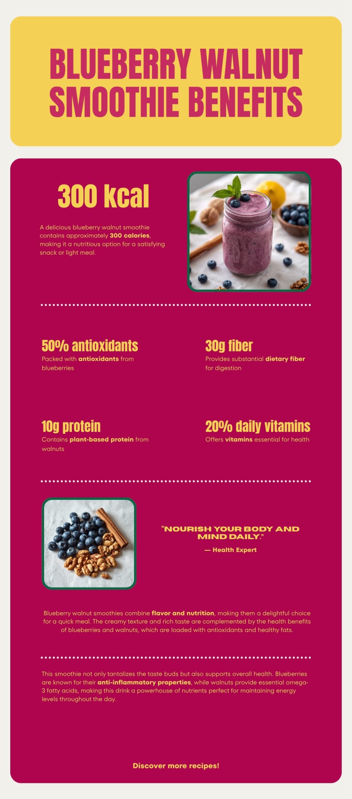 Anti-Inflammatory Smoothie Recipes: 15 Fresh Blends for Everyday Wellness 2 Blueberry walnut anti-inflammatory smoothie recipe with fresh blueberries and walnuts