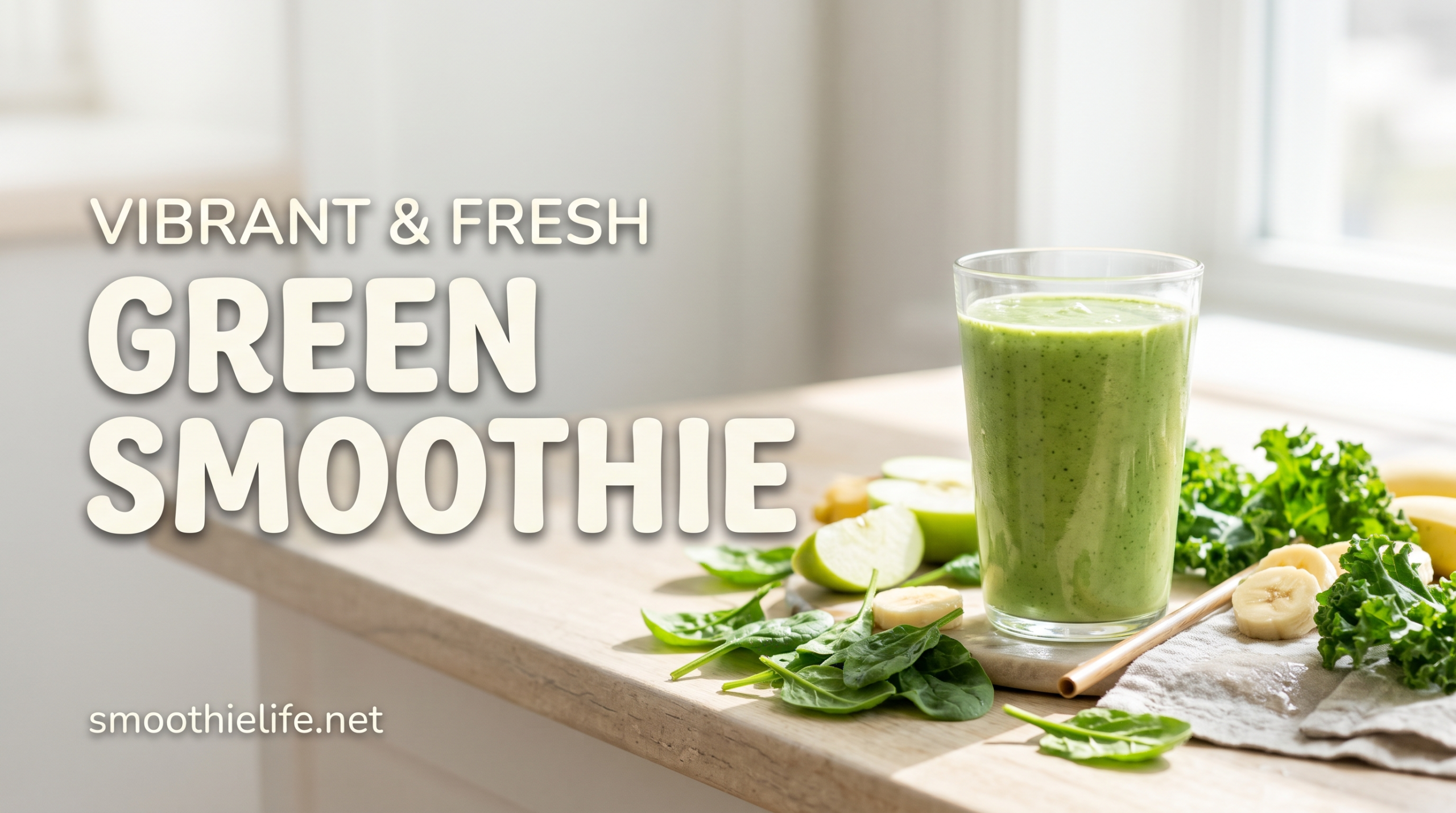 Spinach vs kale smoothie comparison with fresh leafy greens and green smoothie glass